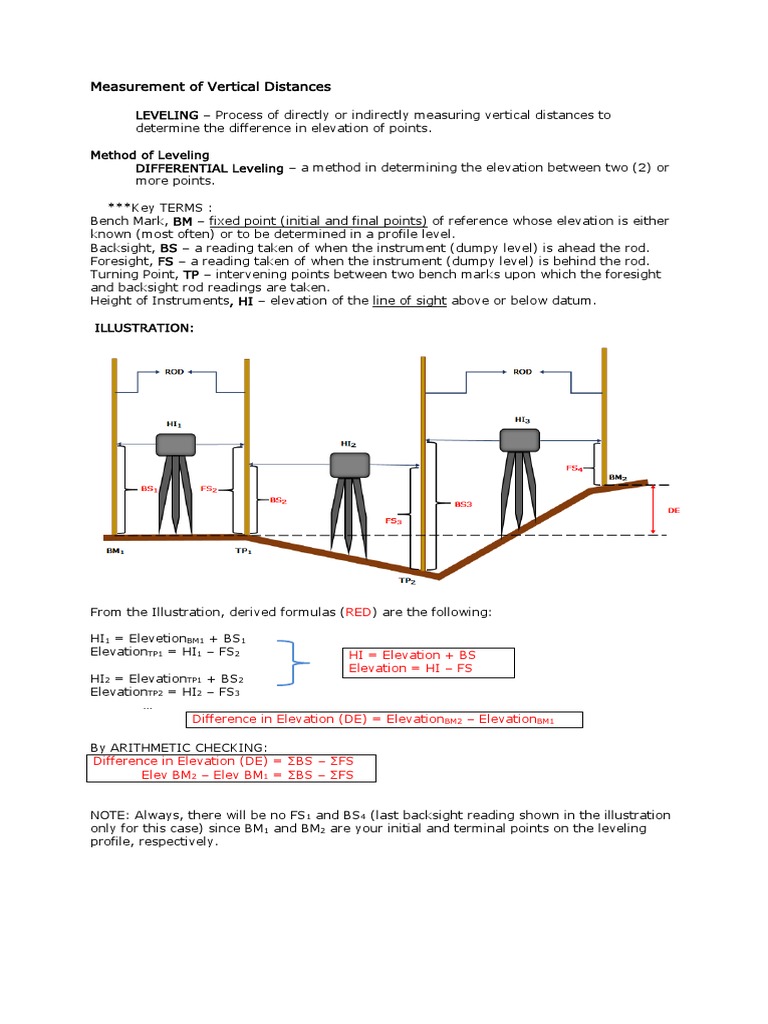 3 Differential Leveling PDF Applied Mathematics Mathematics