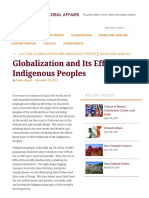Globalization and Its Effect On Indigenous Peoples