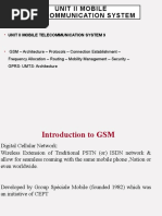 GSM Upto Connection Establishment