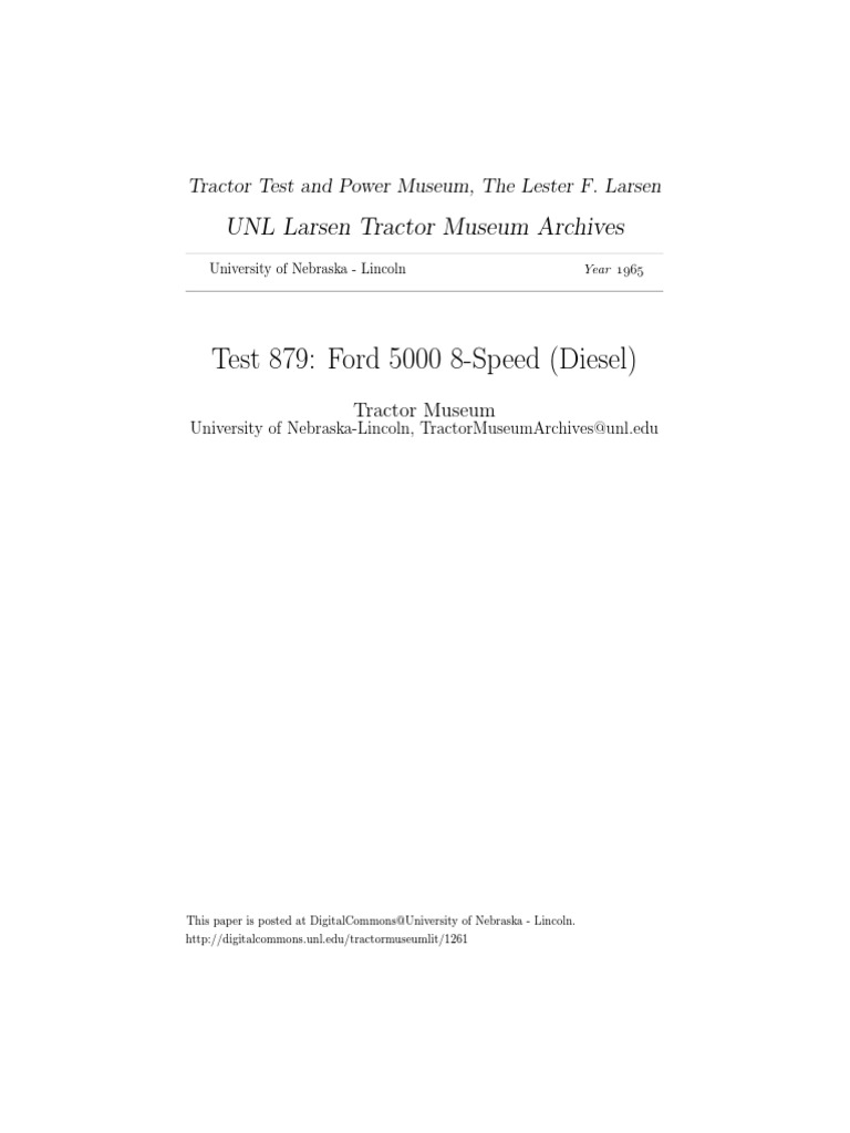 Ford 5000 | PDF | Horsepower | Diesel Engine