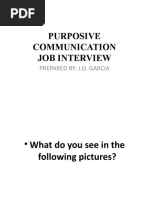 Purposive Communication - Job Interview