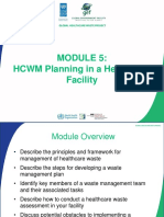 Module 5 HCWM Planning in A Health Care Facility