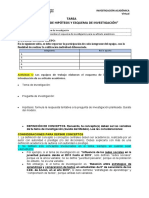 Formato. Tarea Borrador de Hipótesis y Esquema de Investigación