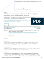 Validación de La Versión Española Del Test Addenbrooke's Cognitive Examination III para El Diagnóstico de Demencia - ScienceDirect