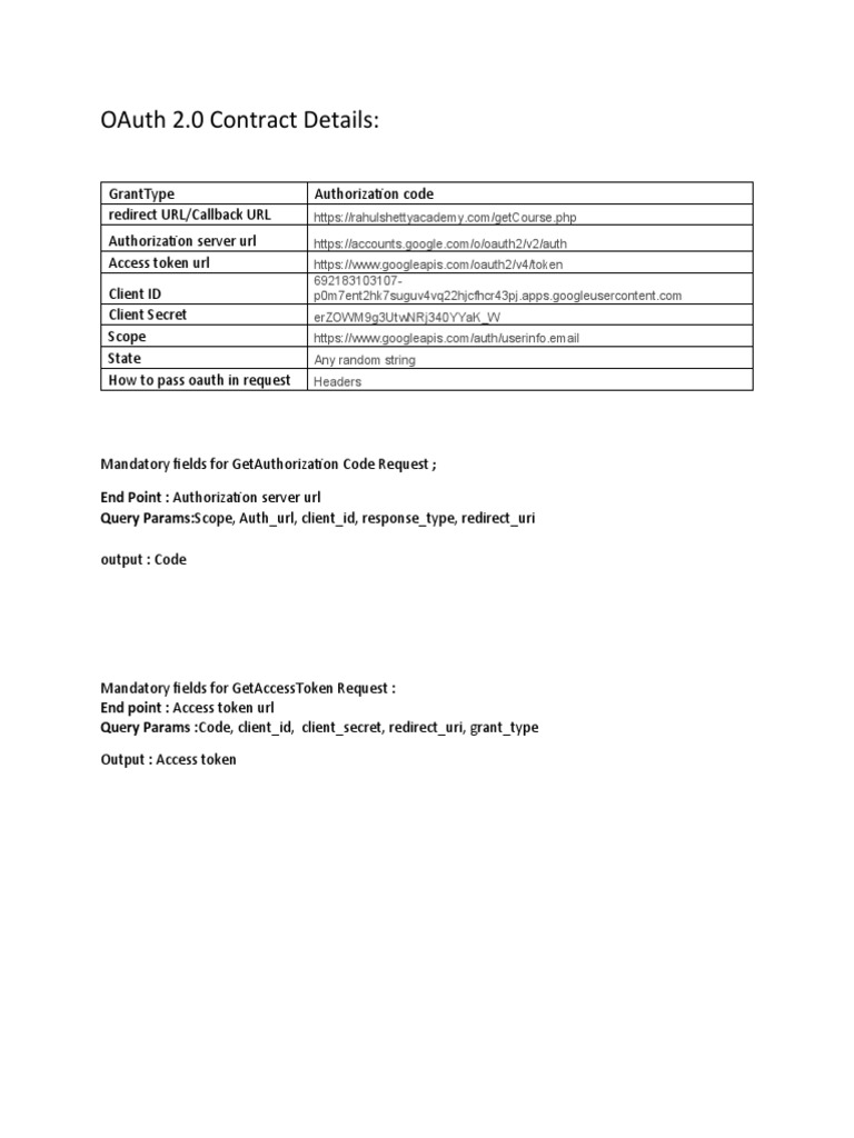 OAuth 2.0 Authorization Code Details | PDF | Technology & Engineering