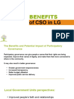 Benefits of CSO in The LGU (CSO)