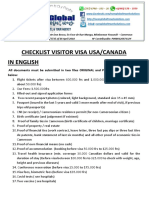 Checklist Visitor Visa Usa/Canada in English
