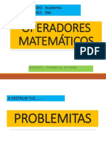 Operadores matemáticos y problemas super sencillos