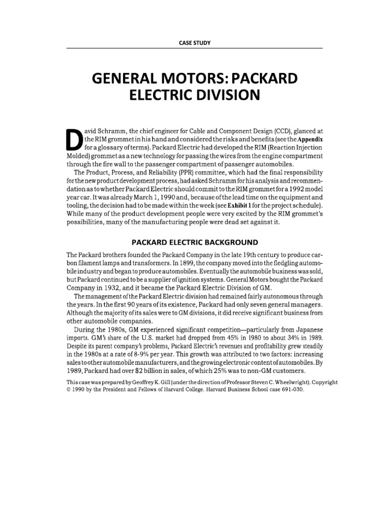 General Motors - Packard Electric Division | PDF