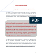 Críticas/Objeções a Hume: Uma proposição que não é analítica nem sintética