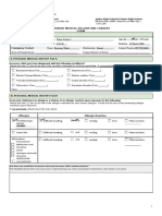 Blank Medical Information Sheet