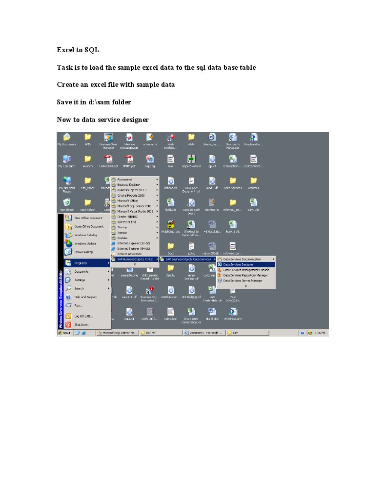Excel To SQL | PDF
