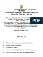 Semana #02 Cooperación y Relaciones Internacionales