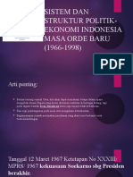 Sistem Dan Struktur Politik Ekonomi Indonesia Masa Orde Baru