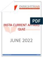 INSTA June 2022 Current Affairs Quiz Compilation