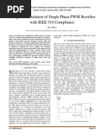 Design & Simulation of Single Phase PWM Rectifier With IEEE 519 Compliance