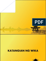 Mga Katangian NG Wika - Aralin 2