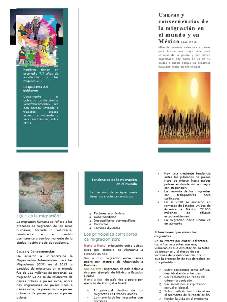 Causas y consecuencias de la migración | PDF | Migración humana