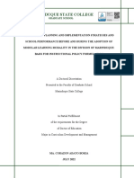 Curriculum Planning Strategies and School Performance Before and During Modular Learning