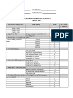 Evaluation Sheet For T 2 To T 3