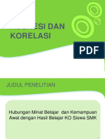 2b. Contoh Perhitungan Regresi Dan Korelasi