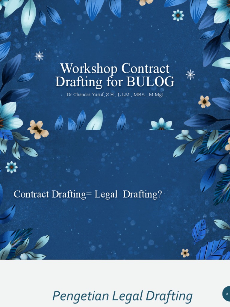 Workshop Penyusunan Kontrak BULOG | PDF | Hukum
