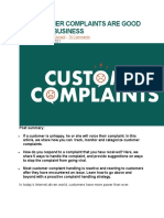 WHY CUSTOMER COMPLAINTS ARE GOOD FOR YOUR BUSINESS