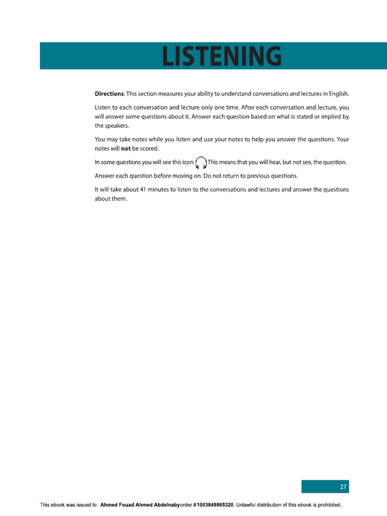 Test 5 - Listening | PDF