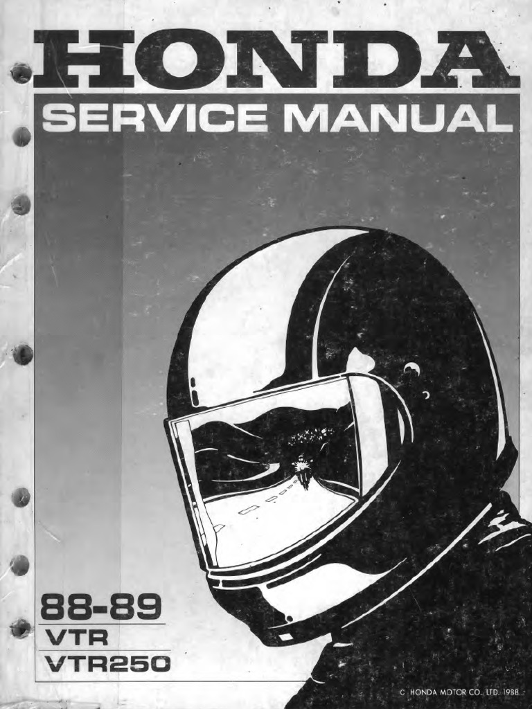 Service Manual Honda VTR250 88 89 | PDF