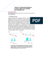 Accomplishments in Integrated Nonlinear Optics Using Silicon Microring Crows (Project Report 0642603-Y5)