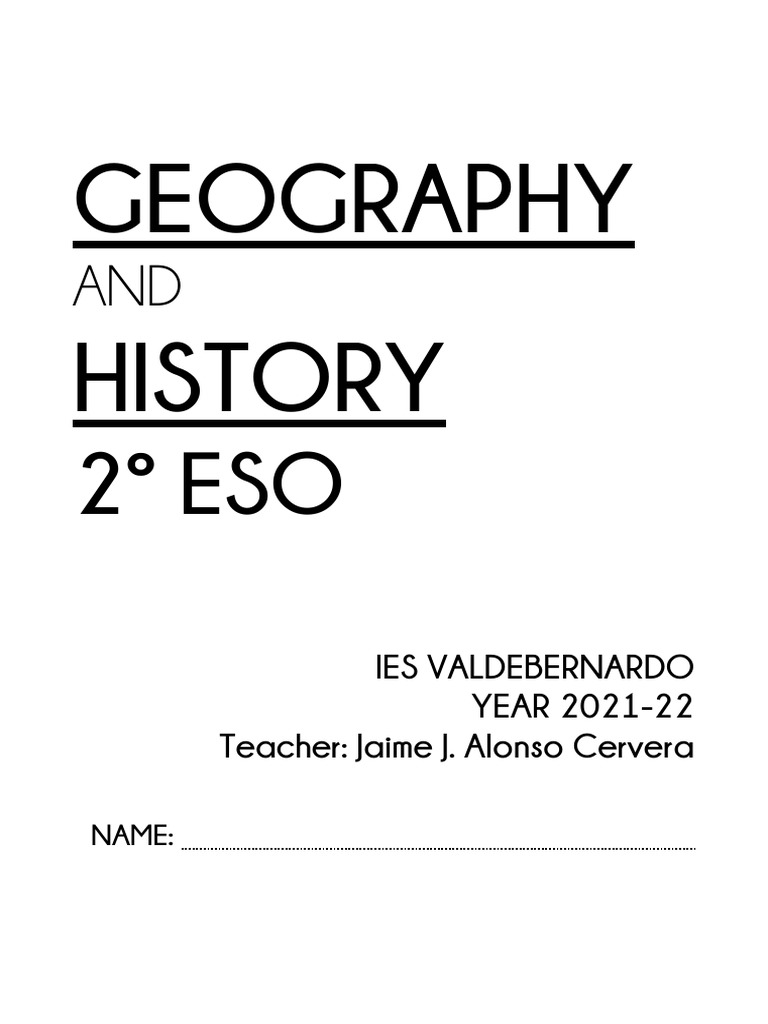 2o Eso Geography and History 2021 22 PDF Al Andalus Muhammad