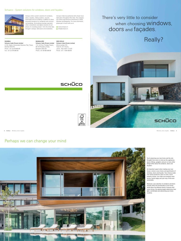 Schueco India HomeOwner Brochure | PDF | Window | Building Insulation