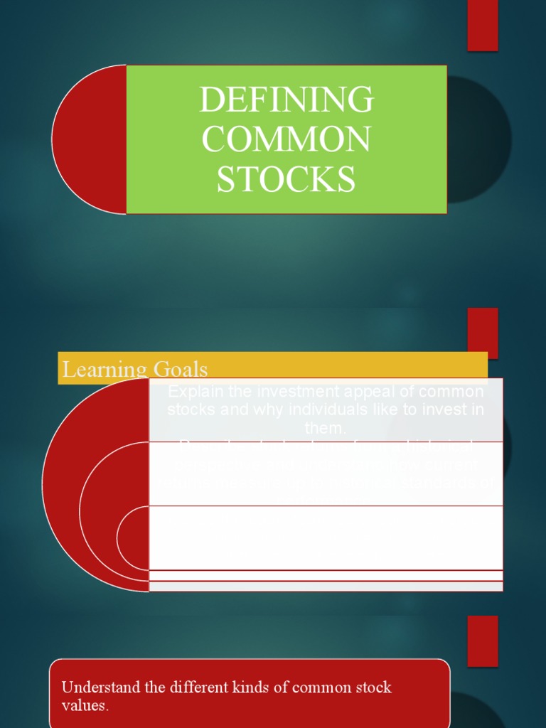Chapter 5 Defining Common Stock | PDF | Dividend | Stocks