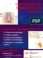 Care of Client With Respiratory System Disorders