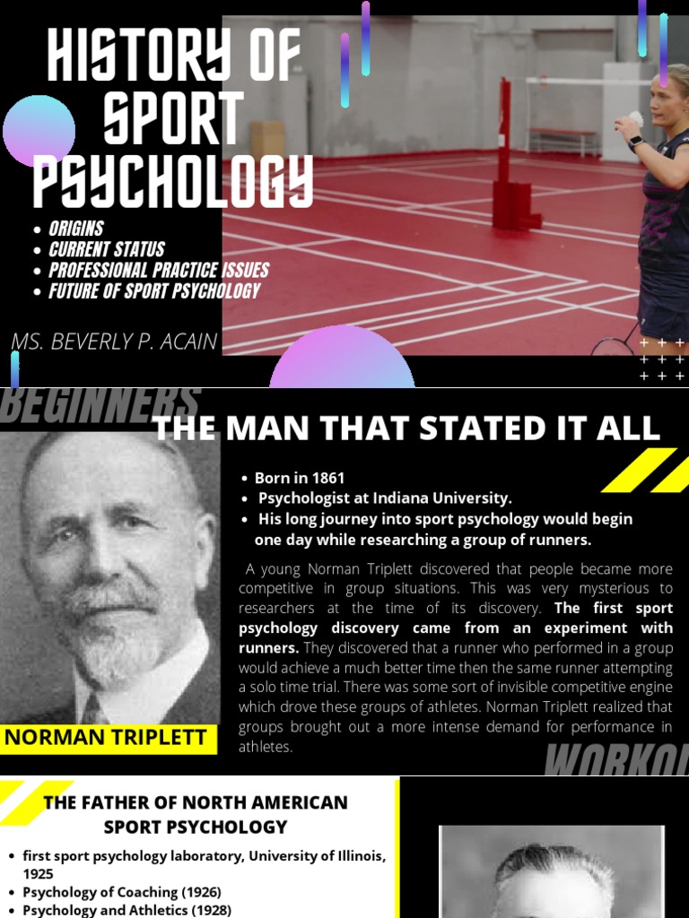 Reporter 1 History of Sport Psychology PDF Psychology Cognitive