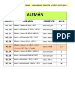 Horarios grupos EOI La Laguna 2022-23