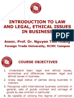 Introduction to Law and Legal Issues in Business