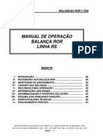 MANUAL DE OPERAÇÃO BALANÇA ROR LINHA RS