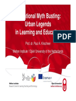 Urban Legends in Learning and Education