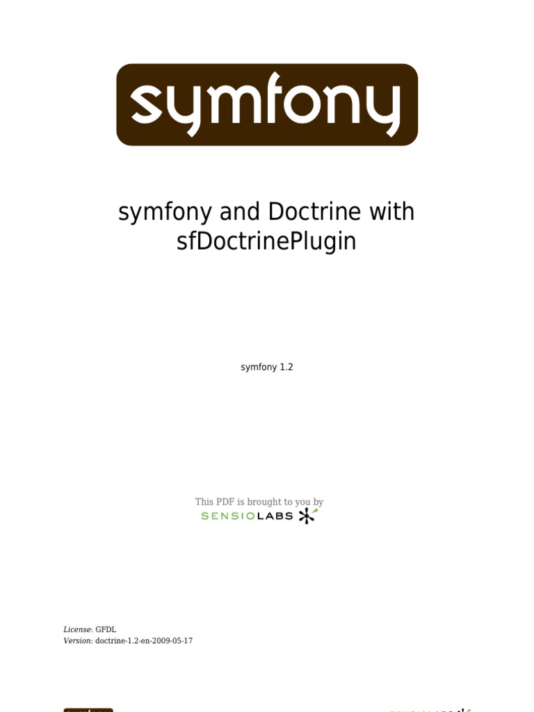 Symfony 1.2 Doctrine Guide | PDF | Database Index | Databases