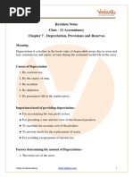 Class 11 Notes CBSE Accountancy Chapter 7 - Depreciation, Provisions and Reserves