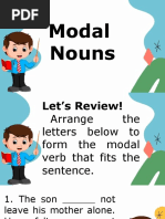 Modal Nouns 1st Quarter Week 6 2021-2022