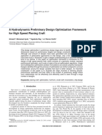 A Hydrodynamic Preliminary Design Optimization Framework For High Speed Planing Craft