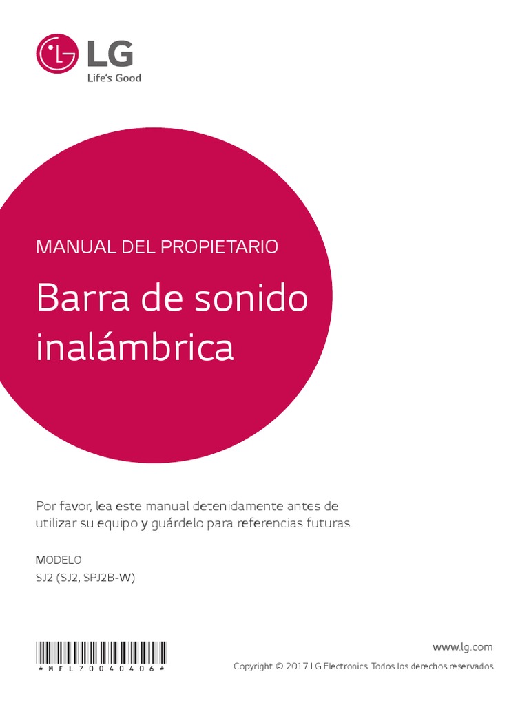 LG SJ2 - Barra de Sonido | PDF | Bluetooth | USB