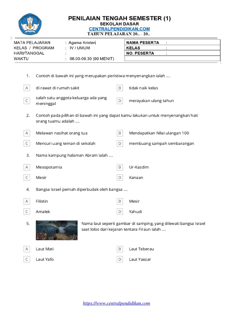 Agama Kristen Kelas 4 Sem 1 Pdf