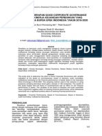 Pengaruh Penerapan Good Corporate Governance Terhadap Kinerja Keuangan Perbankan Yang Terdaftar Pada Bursa Efek Indonesia Tahun 2018-2020