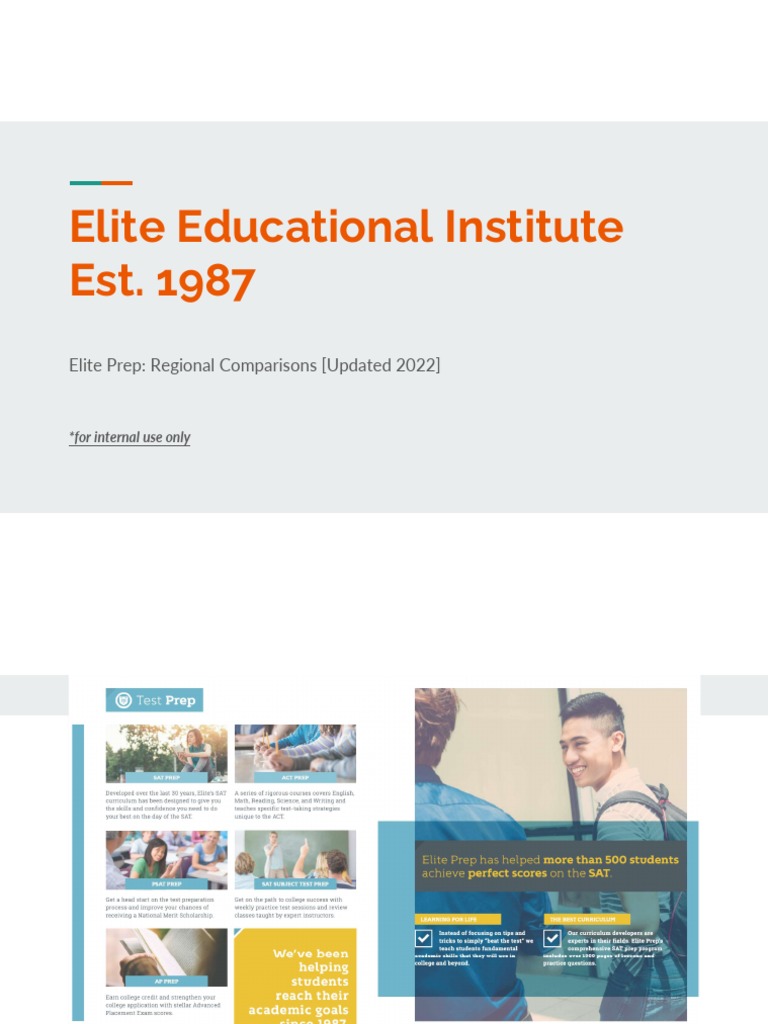 Elite Educational Institute Overview | PDF | Advanced Placement ...