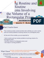 Solving Routine and Non Routine Problems Involving The Volume of A Rectangular Prism