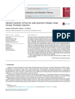 Optimal Synthesis of Four-Bar Path Generator Linkages Using Circular Proximity Function