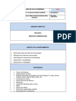 PLANO QUINZENAL AEE PROJETO MEIOS DE COMUNICAÇÃO Catulo